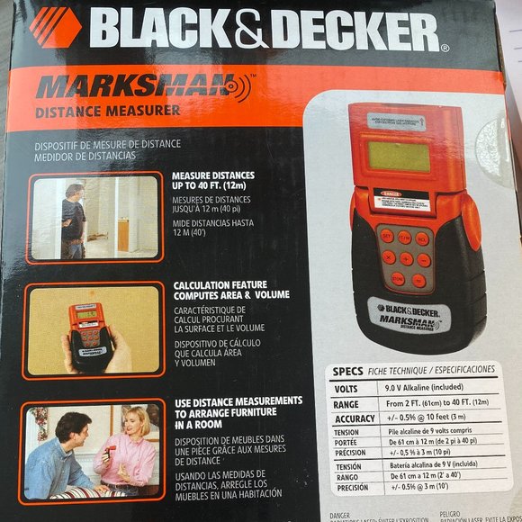 💰 5 FOR $40 / BLACK & DECKER MARKSMAN DISTANCE MEASURER (BNIB) - Picture 4 of 5